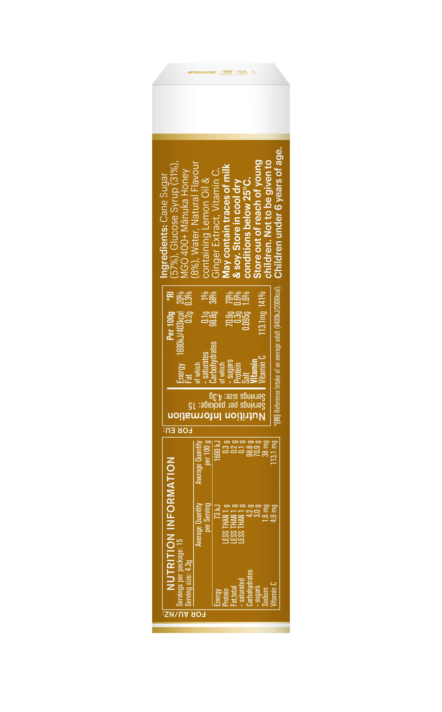 Caramelos de Jengibre y Limón